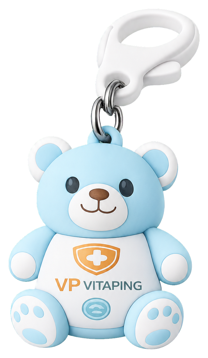 VitaPing Care teddy emergency identity charm